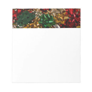 Christmas Bows Colourful Festive Holiday Notepad
