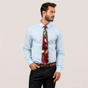 Christmas Bows Colourful Festive Holiday Tie