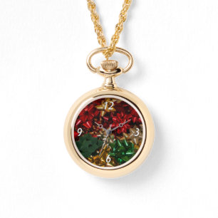 Christmas Bows Colourful Festive Holiday Watch