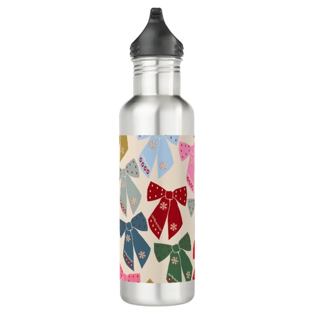 Christmas Bows Coquette 710 Ml Water Bottle (Right)