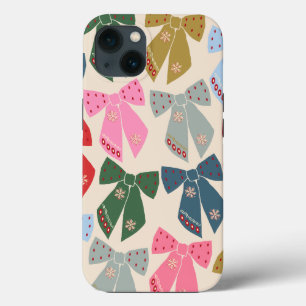Christmas Bows Coquette iPhone 13 Case