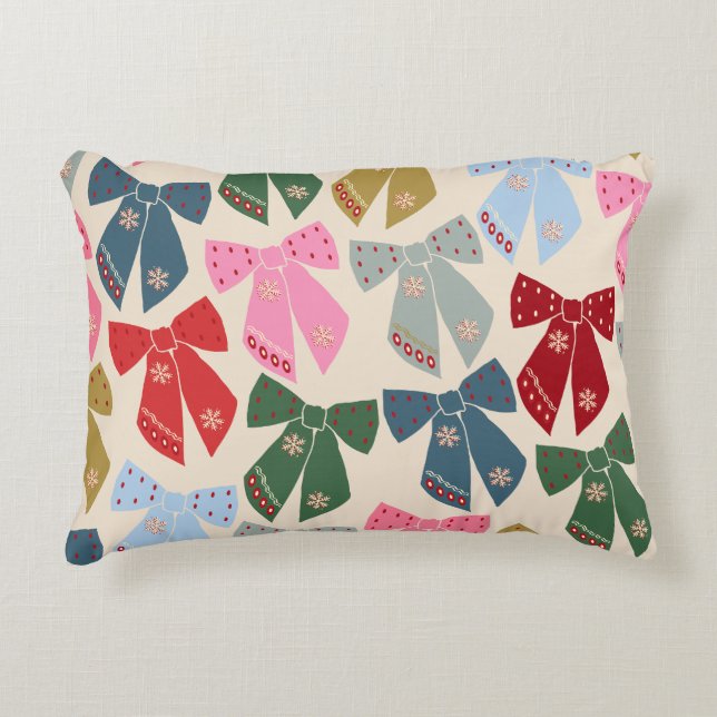 Christmas Bows Coquette Decorative Cushion (Front)