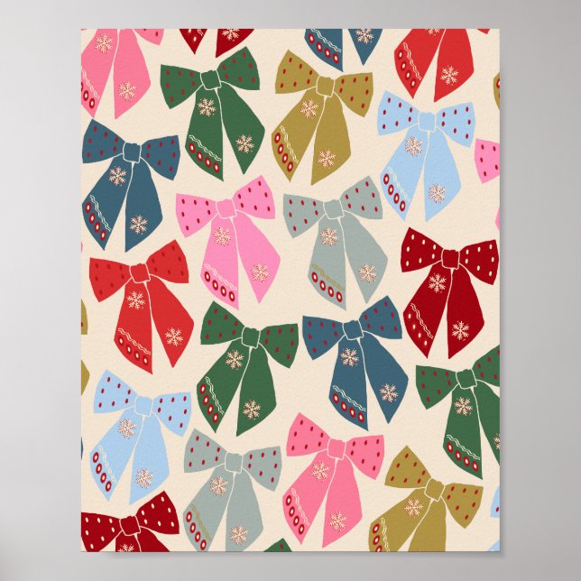 Christmas Bows Coquette Poster (Front)