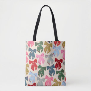 Christmas Bows Coquette Tote Bag