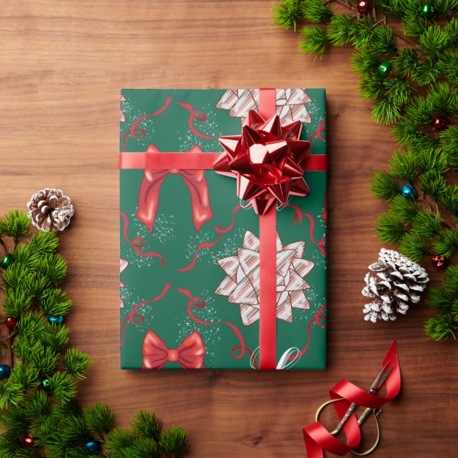 Christmas Bows Wrapping Paper (Holiday Gift)