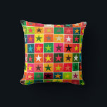 christmas boxed stars cushion<br><div class="desc">retro festive stars</div>