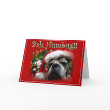Christmas boxer dog greeting card