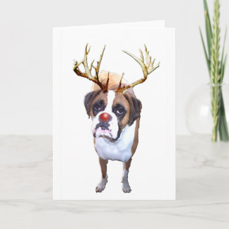 Christmas Boxer Dog Holiday Card