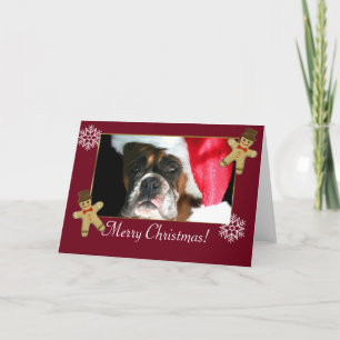 Christmas Boxer Dog Holiday Card