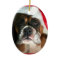 Christmas boxer dog ornament