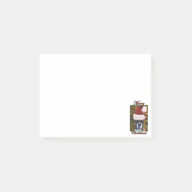 Christmas Boxer dog Post-it Notes (Front)