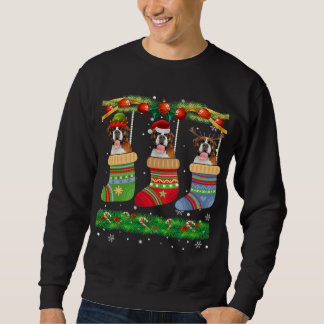 Christmas Boxer Dog Puppy Lover Xmas Socks Sweatshirt