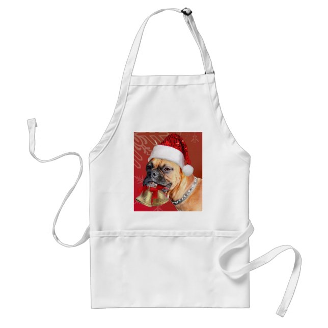 Christmas Boxer dog Standard Apron (Front)