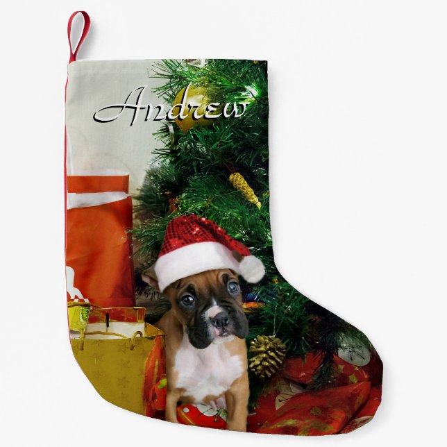 Christmas Boxer dog stocking (Front)