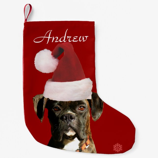 Christmas Boxer dog stocking (Front)