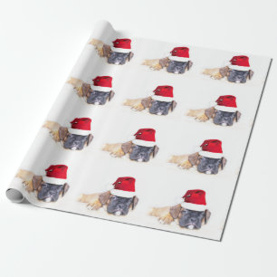 Christmas boxer dog wrapping paper