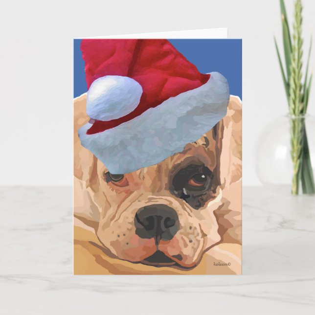 Christmas Boxer Greeeting Card (Front)