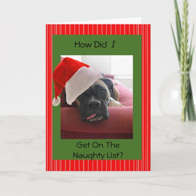Christmas Boxer Holiday Card (Front)