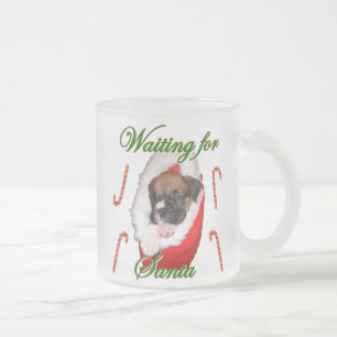 Christmas boxer puppy mug