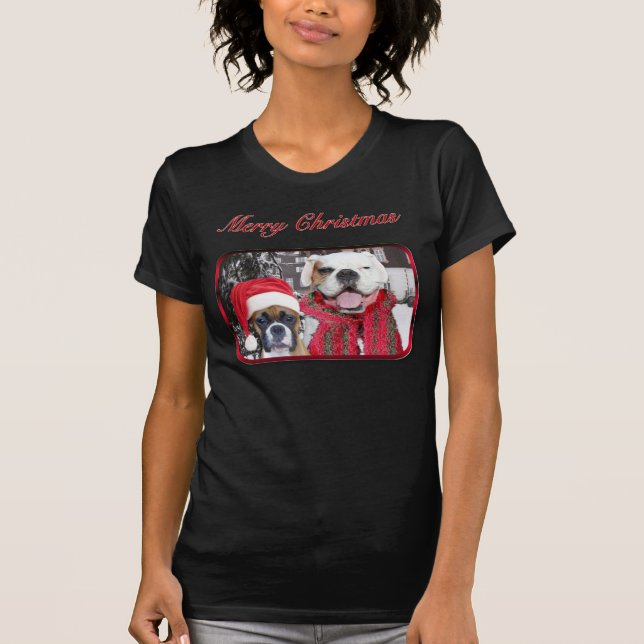 christmas boxers t-shirt (Front)