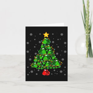 Christmas Boxing Sports Lover Xmas Tree Lights Paj Card