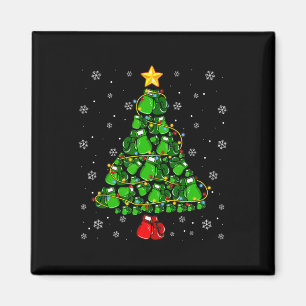 Christmas Boxing Sports Lover Xmas Tree Lights Paj Magnet