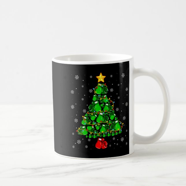 Christmas Boxing Srts Lover Xmas Tree Lights Paj  Coffee Mug (Right)