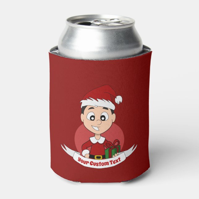 Christmas boy cartoon can cooler (Can Front)