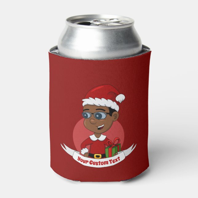 Christmas boy cartoon can cooler (Can Front)