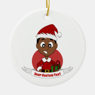Christmas boy cartoon ceramic tree decoration