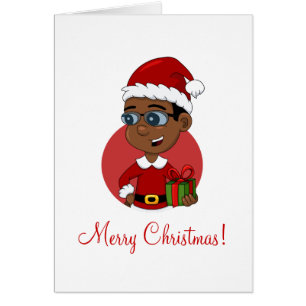 Christmas boy cartoon Holiday Card