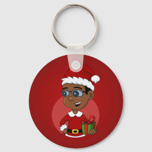 Christmas boy cartoon keychain