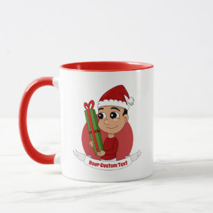 Christmas boy cartoon mug