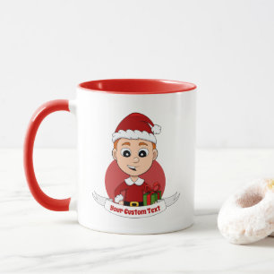 Christmas boy cartoon mug