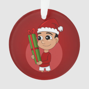 Christmas boy cartoon ornament