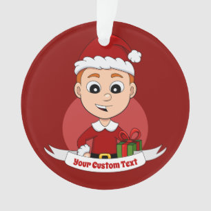 Christmas boy cartoon ornament