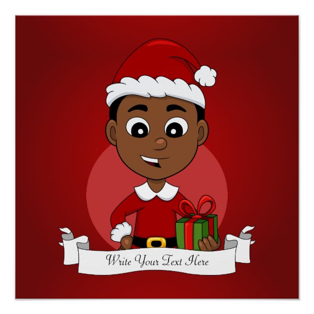 Christmas boy cartoon poster (Front)