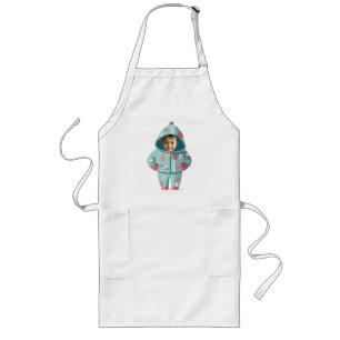 Christmas Boy Face Personalized Long Apron