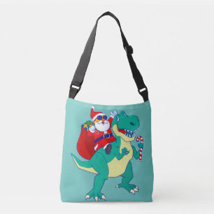 Christmas Boys Dinosaur Santa T Rex Xmas Dino Love Crossbody Bag