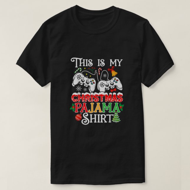 Christmas Boys Men Video Gamer This Is My Christma T-Shirt (Design Front)