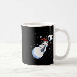 Christmas Boys Men Xmas Goalkeeper Soccer Snowman Coffee Mug