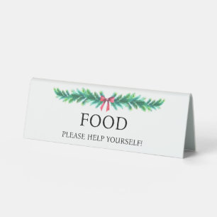 Christmas Branch Food Sign Baby Shower Table tent