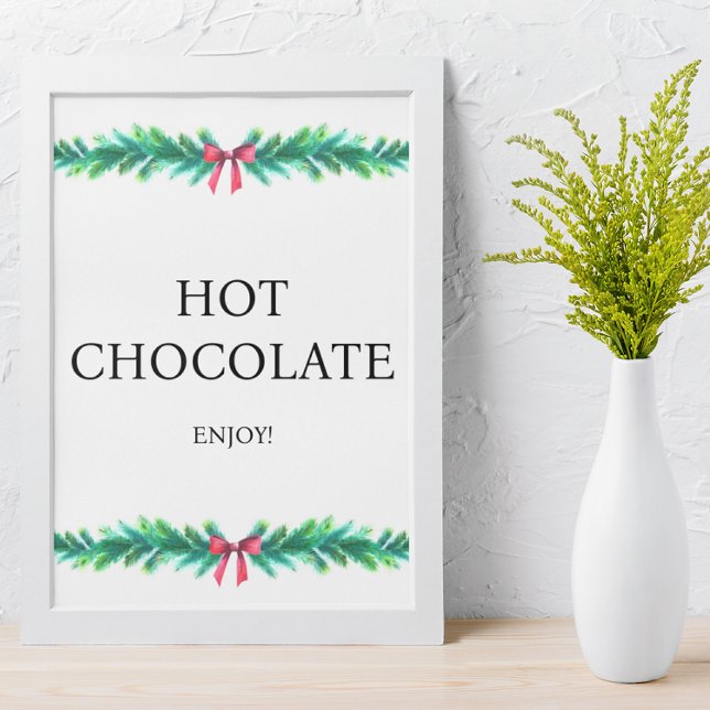 Christmas Branch Hot Chocolate Baby Shower  Poster (Creator Uploaded)