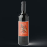 Christmas Branch & Tigers Holly Jolly Christmas Wine Label<br><div class="desc">Christmas branch with red berries and cute tigers,  Holly Joly Christmas excellent vintage design.l</div>