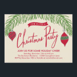 Christmas Branches Christmas Party Invitation<br><div class="desc">These stylish holiday party invitations add a modern and elegant touch to your holiday celebration. Design © www.berryberrysweet.com</div>