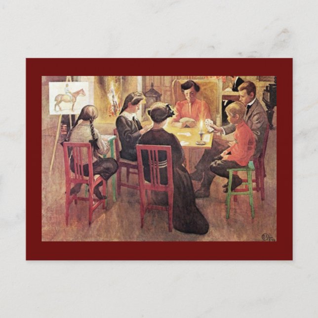 Christmas Break 1909 Holiday Postcard (Front)