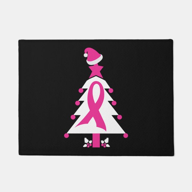 Christmas Breast Cancer Awareness Doormat (Front)