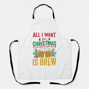Christmas Brew Holiday Drink Design Apron