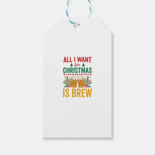 Christmas Brew Holiday Drink Design Gift Tags