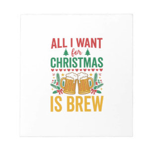Christmas Brew Holiday Drink Design Notepad